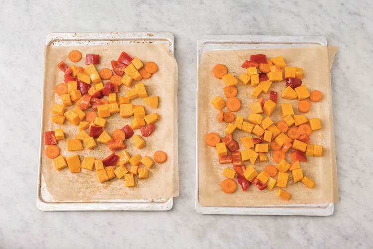 Roast the veggies