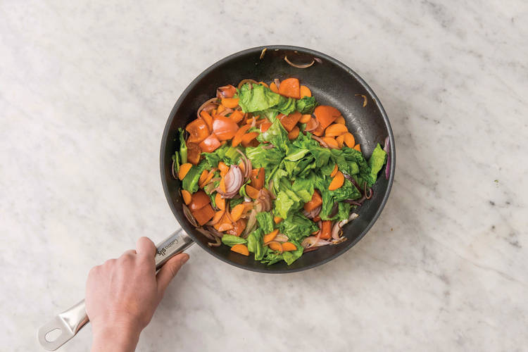 Cook the veggies