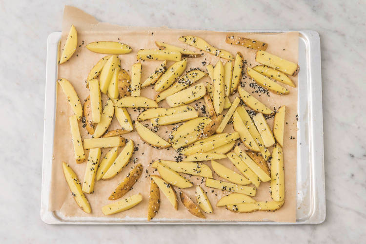 Bake the sesame fries