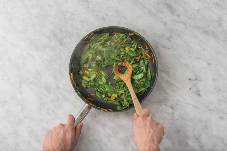 Cook the veggies