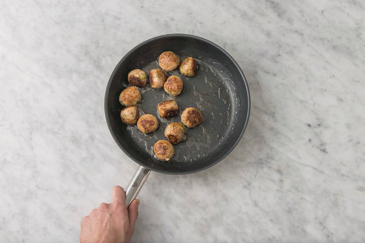 Cook the meatballs