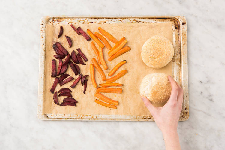 Burgerbrötchen aufbacken