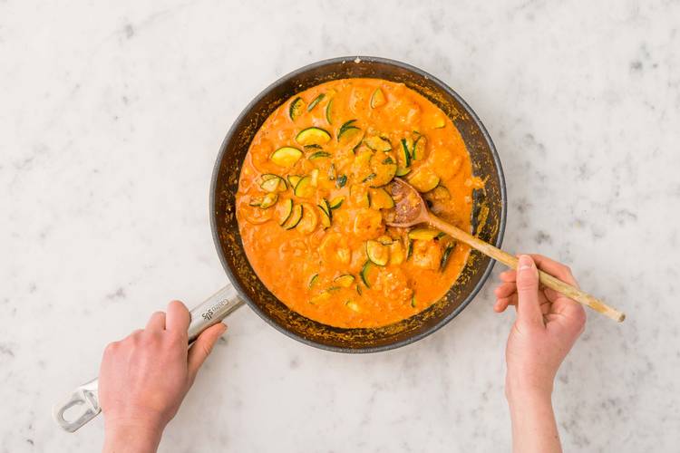 Add the Prawns