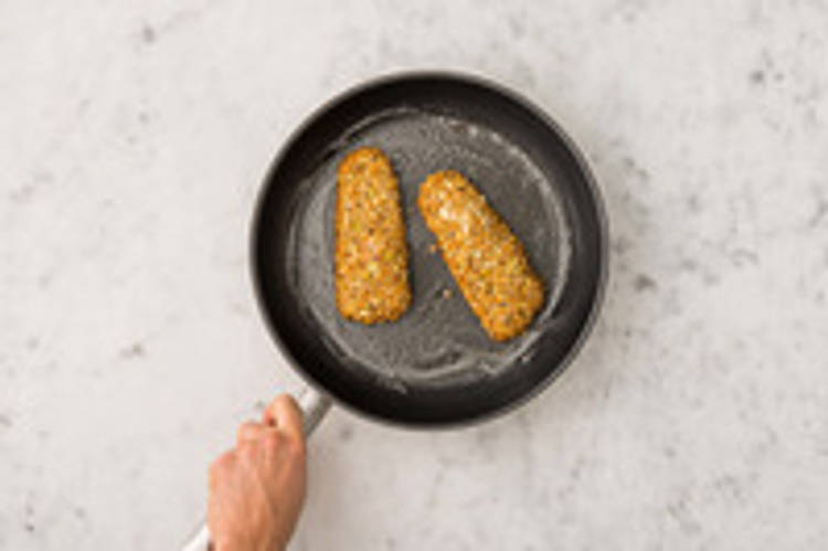 Visschnitzel bakken
