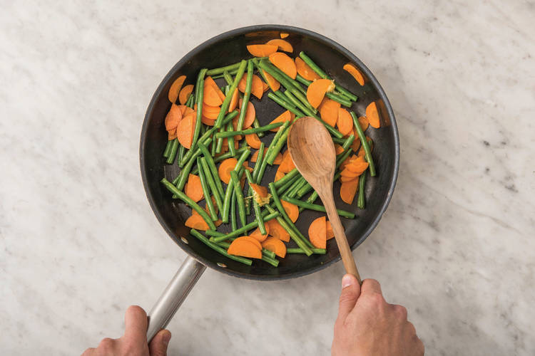 Cook the veggies