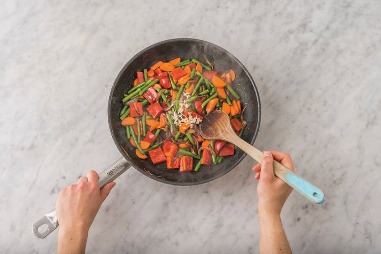 Cook the veggies