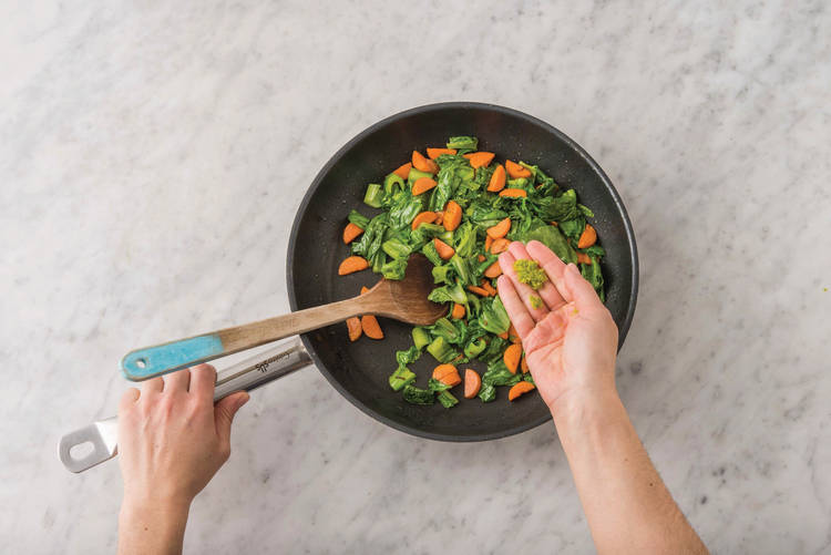 Cook the veggies