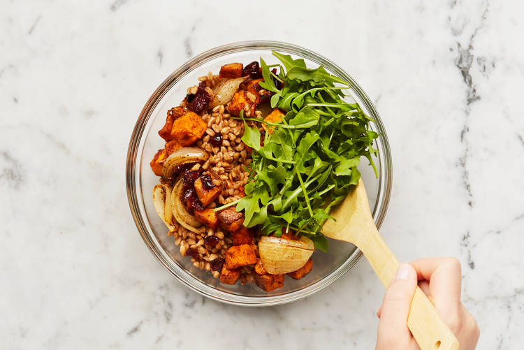 Finish Farro and Make Salad