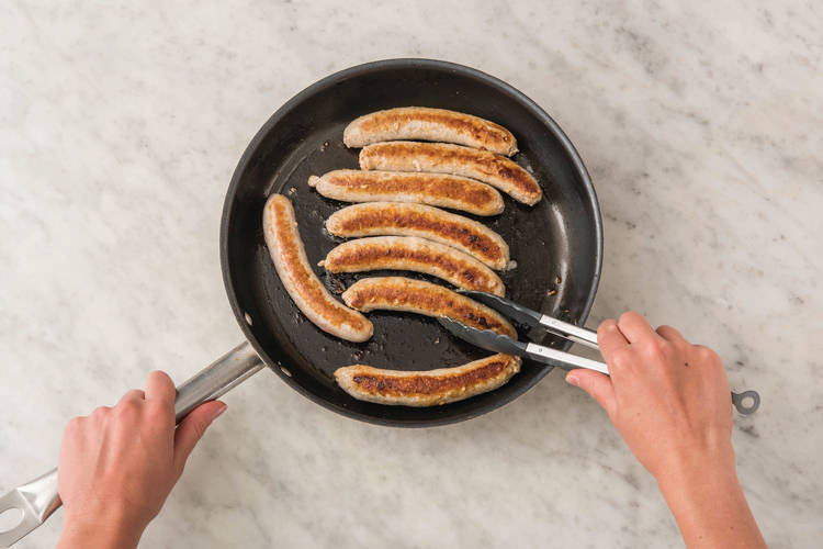 Cook the sausages