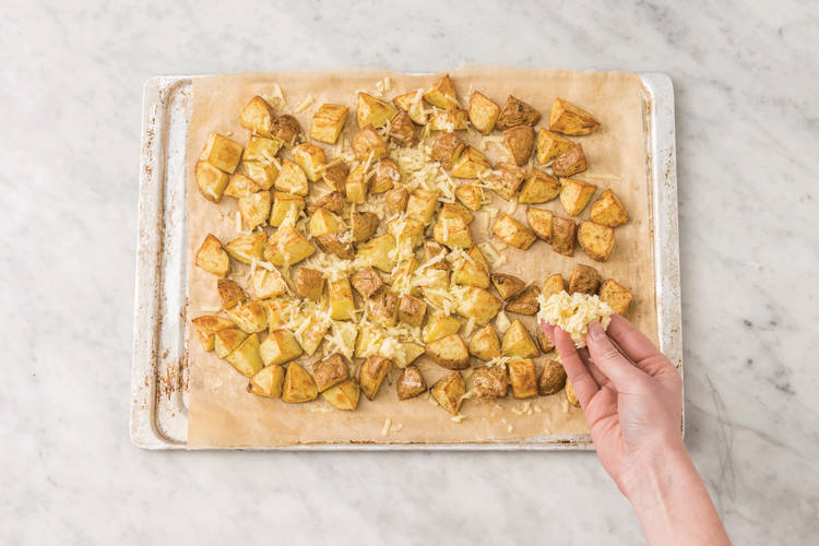 Bake the cheesy potatoes