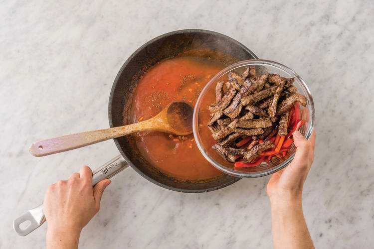 Add flavour to the beef