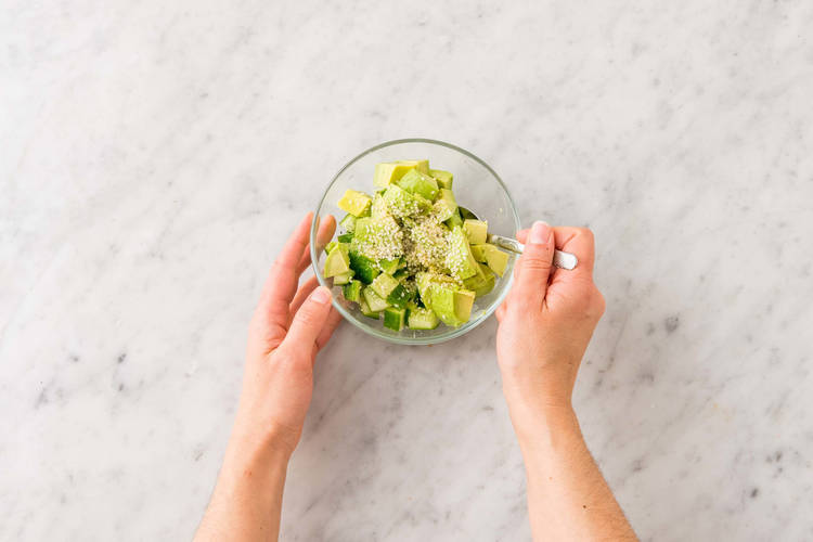 Förbered avokadosallad