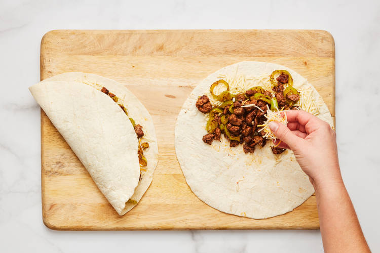 Assemble Quesadillas
