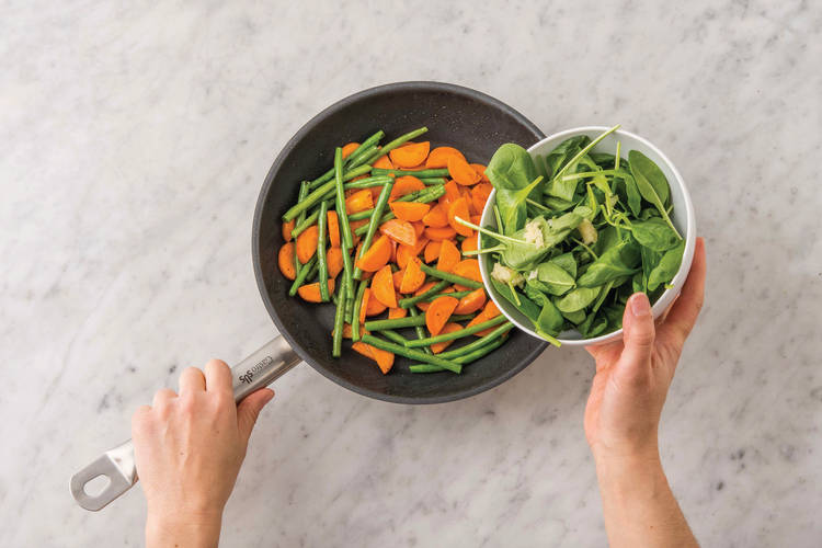 Cook the veggies