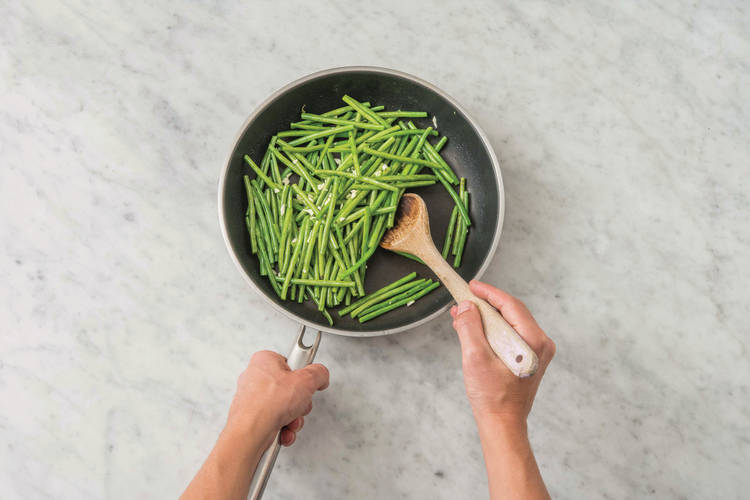 Cook the green beans