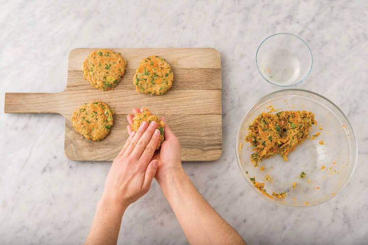 Make the chickpea patties