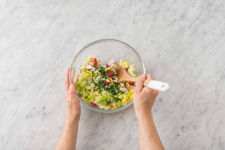 Förbered sallad