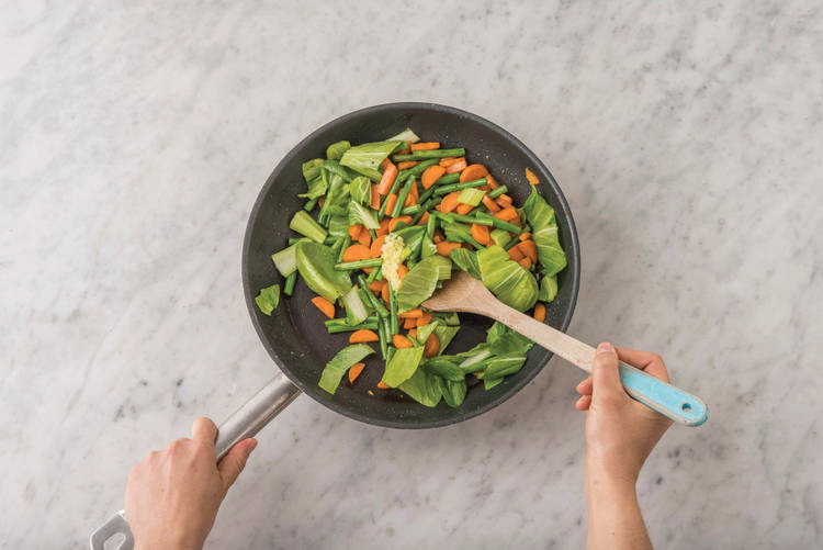 cook the veggies