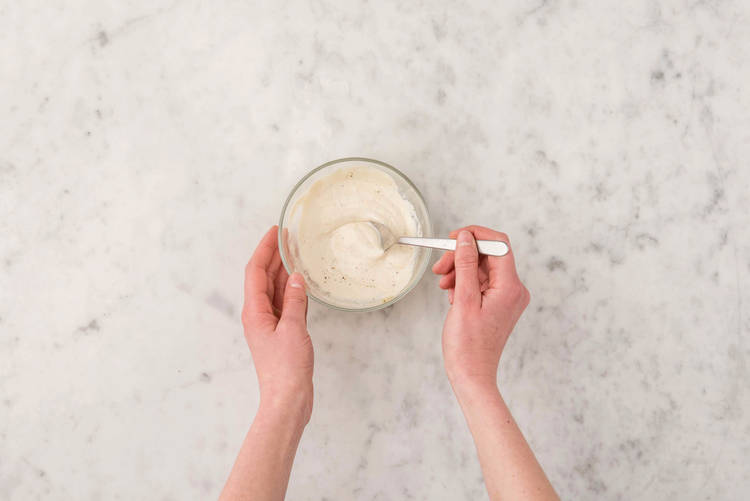 make the tahini dressing