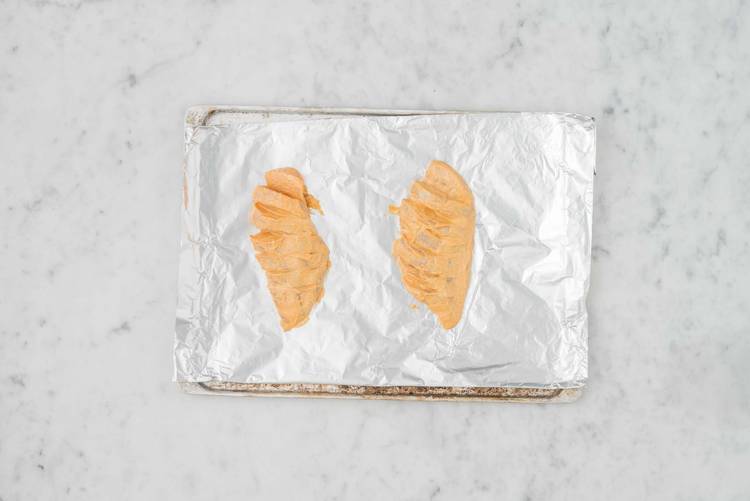 Marinatethe chicken