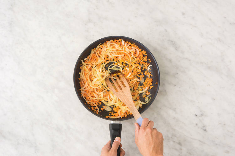 cook the veggies