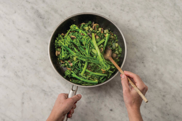 Cook the veggies