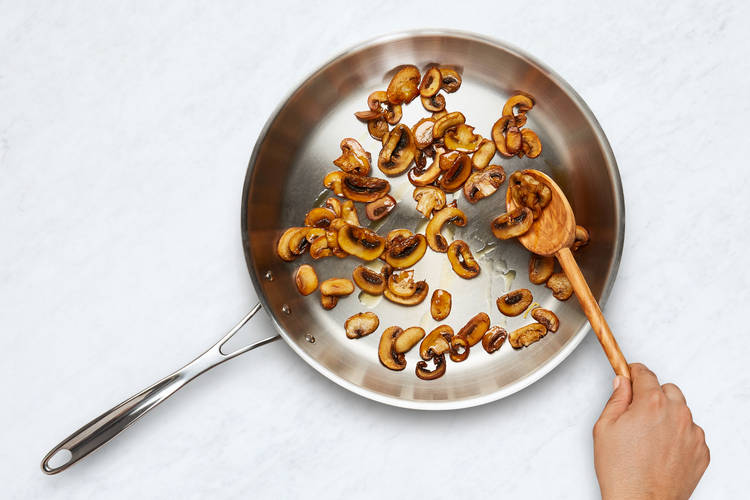 Finish Prep and Cook Mushrooms