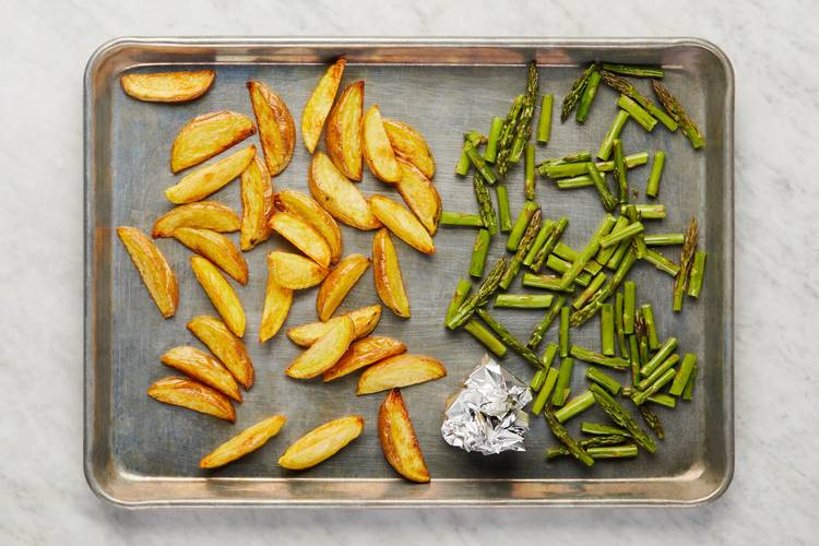 Roast Asparagus & Finish Prep
