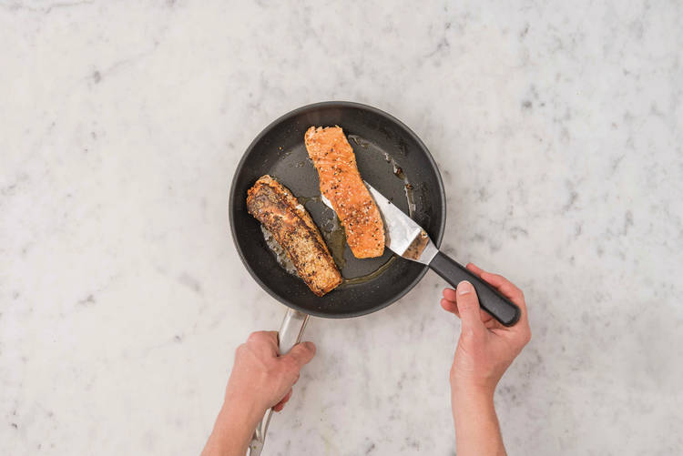 Cook the salmon
