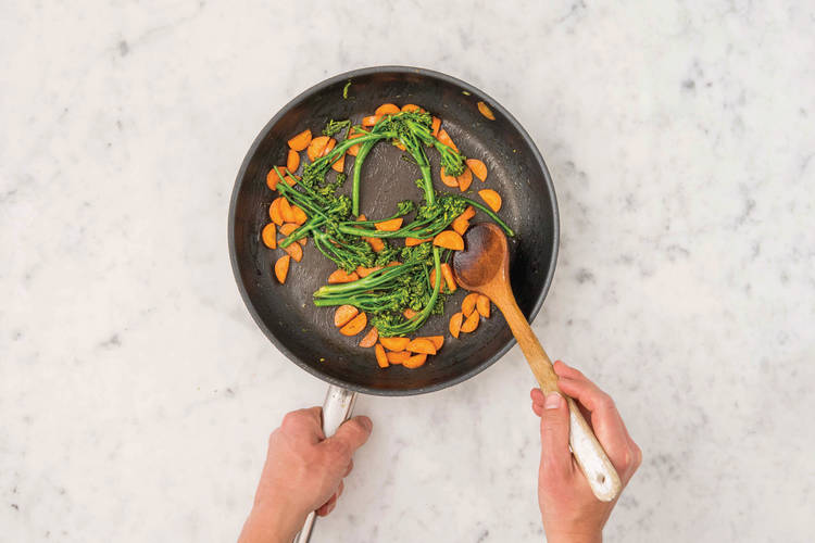 Cook the veggies