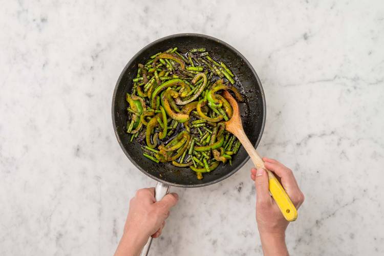 Fry the veg