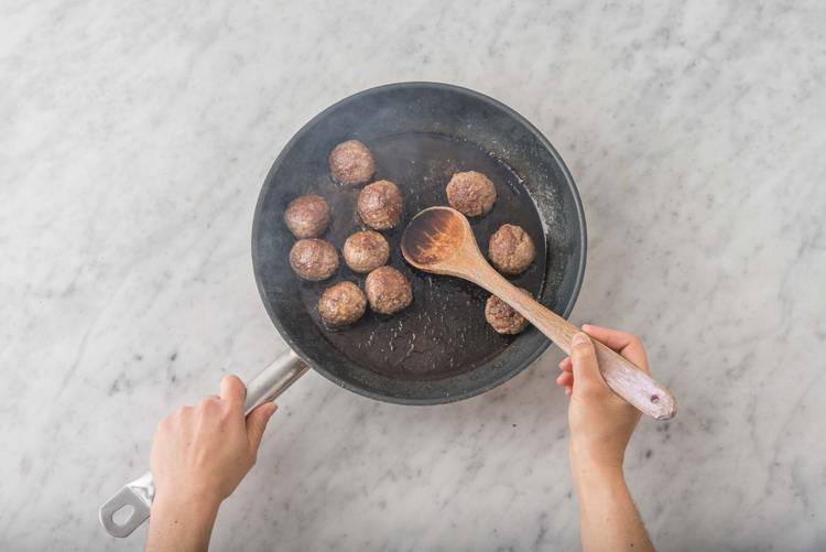 Cook the meatballs
