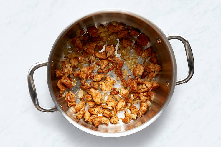 Cook Onion and Sausage