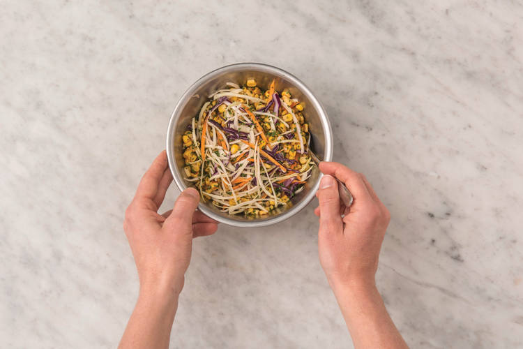 Make the corn slaw