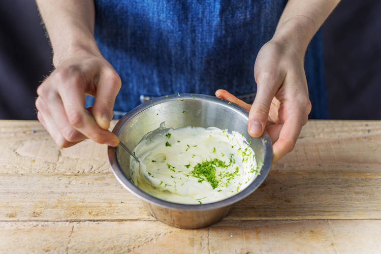 Make the zesty sour cream