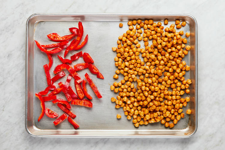 SEASON VEGGIES & CHICKPEAS