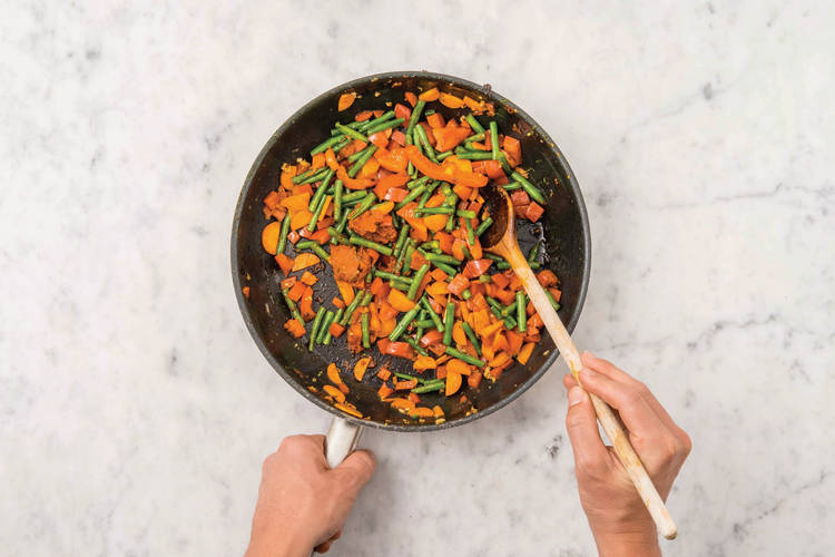 cook veggies