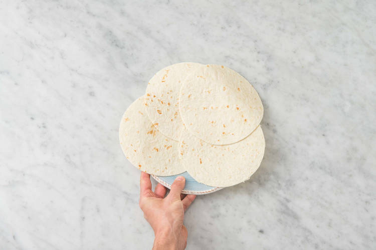 Värm tortillas