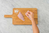 Cuire à l'eau et couper