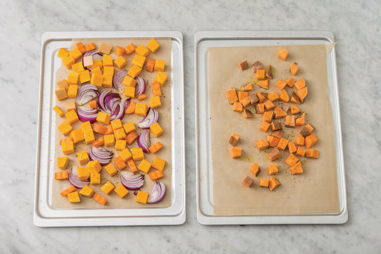 Roast the veggies