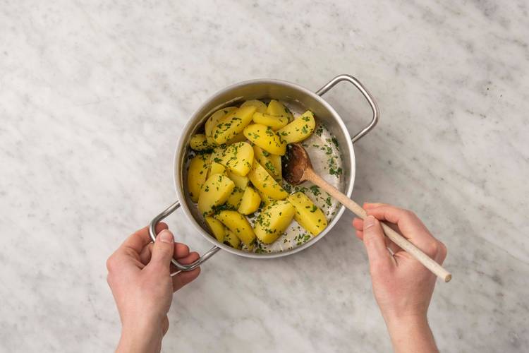 Petersilienkartoffeln vollenden