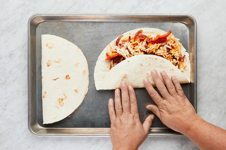 Assemble Quesadillas