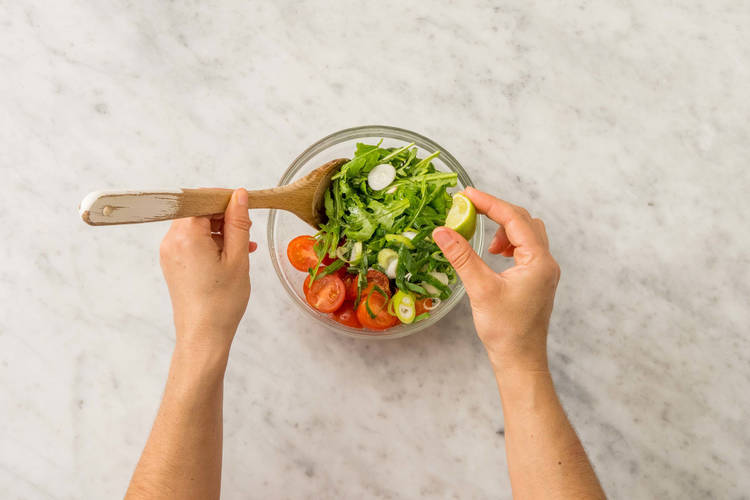 Für den Salat und Dip