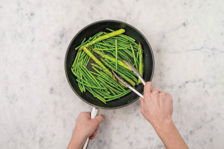 Cook the veggies