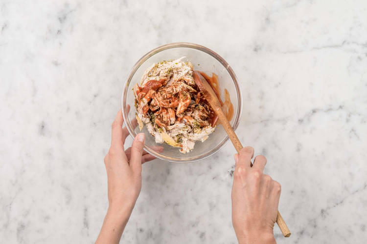 Mélanger la garniture