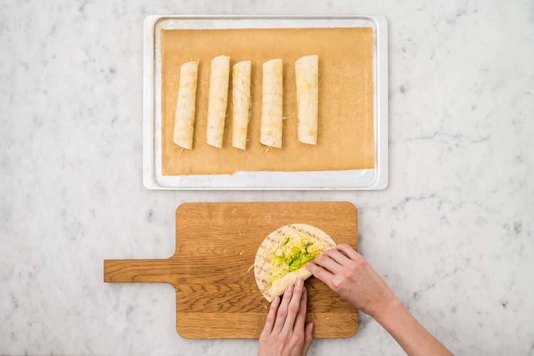 ASSEMBLE CHEESE TAQUITOS