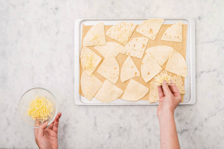 Bake the tortilla chips