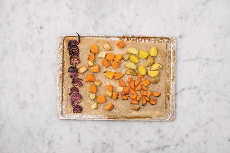 Roast the veggies