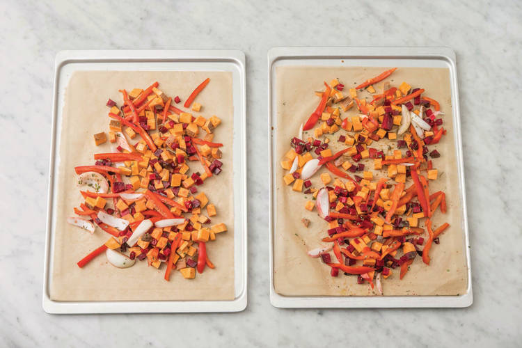 Roast the veggies