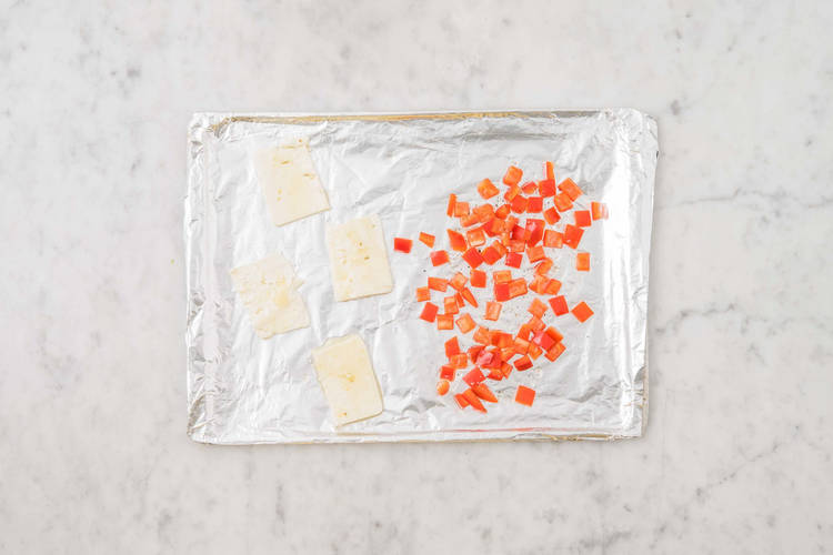 BROIL FETA & PEPPERS